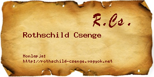 Rothschild Csenge névjegykártya