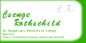 csenge rothschild business card